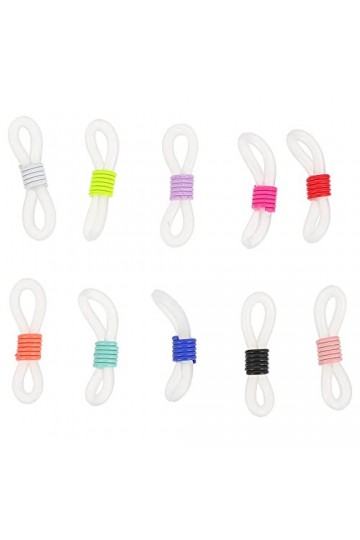 VALICLUD 50 pièces de chaîne de lunettes connecteurs de maintien antidérapants chaîne de lunettes bouchon en caoutchouc anti-