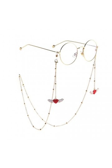 SEJAS Chaînes de Lunettes de Lunettes for Femmes Pendentif Aile de Coeur chaînes de Masque Cordon de Lunettes élégant Convien