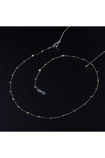 SEJAS Lunettes Longe Lunettes Chaînes for Femmes Métal Étoile Perlée Lunettes De Retenue Mode Lunettes Cordon Convient pour L