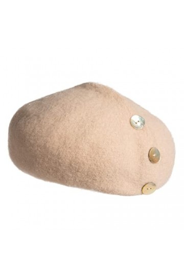 Comhats Bérets chauds pour femme - En laine - Pour lhiver - Classique - Français - Peintre - Fourrure de lapin - Fausse four