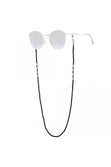 C·QUAN CHI Collier De Perles De Riz Multicolores Collier Damour Lettre Caractéristique Collier à Fermoir élastique Porte-cha