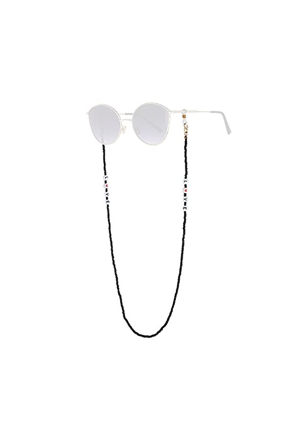 C·QUAN CHI Collier De Perles De Riz Multicolores Collier Damour Lettre Caractéristique Collier à Fermoir élastique Porte-cha