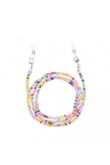 DUNSBY Chainette de Lunettes Porte-chaînes suspendues for filles et garçons, collier de perles colorées, cordon de lunettes, 