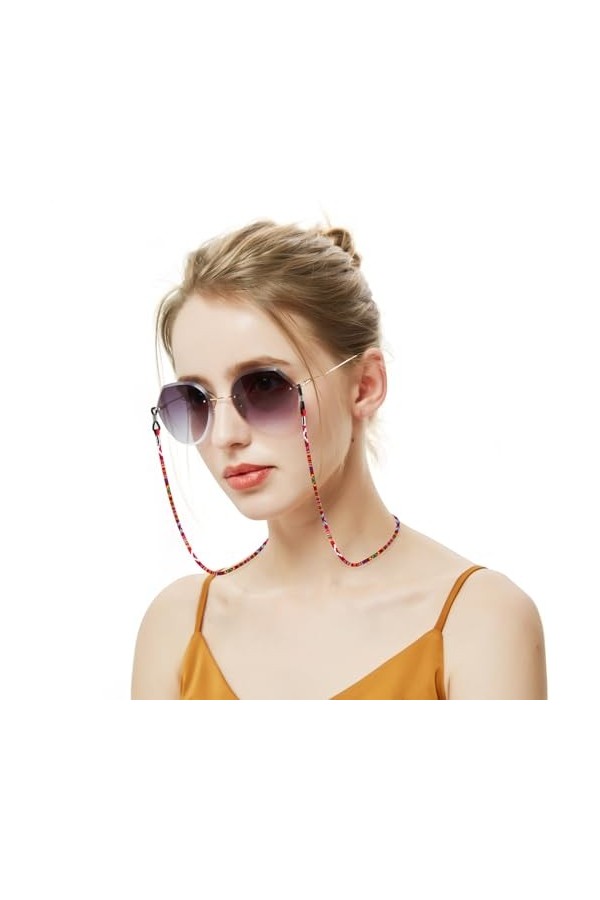 TRADERPLUS 7 pièces Lacet Lunettes, Lanière à Lunettes, Réglable Bracelet Chaîne Lunettes de Soleil Bracelet pour Lunettes po