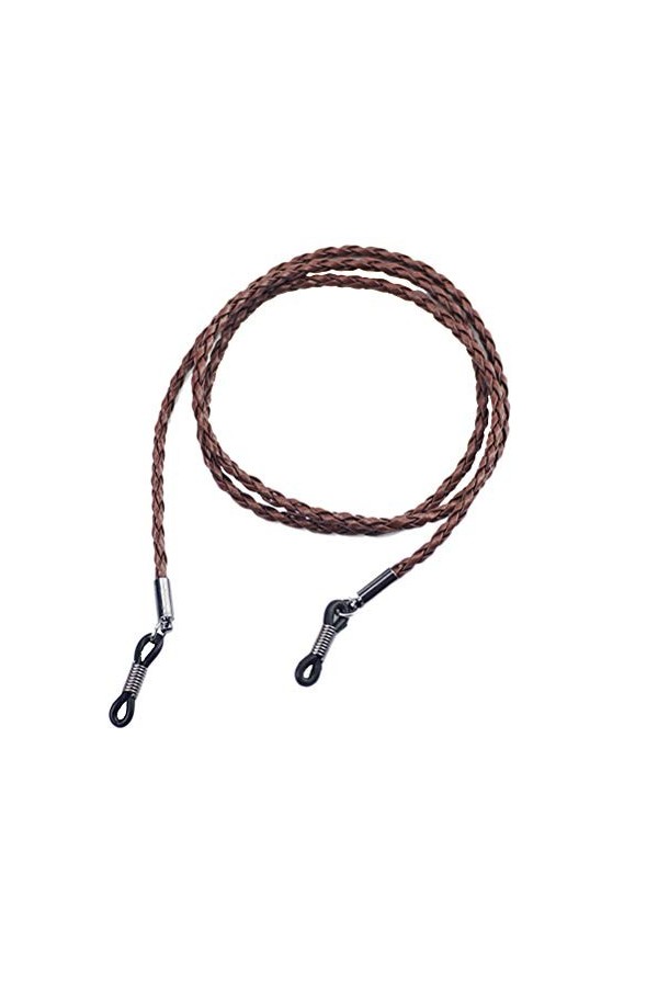 Vosarea Support de lunettes en cuir avec cordon pour lunettes de soleil pour homme et femme Marron