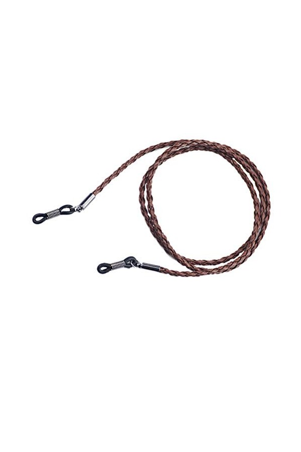 Vosarea Support de lunettes en cuir avec cordon pour lunettes de soleil pour homme et femme Marron