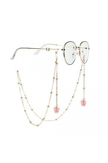 DNLKWGO Chaîne de lunettes avec pendentif papillon pour femme, 7 , taille unique