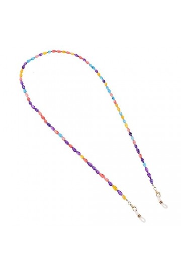 BESPORTBLE Anti-Dérapant Lunettes Corde Lanière Perlée Lunettes Perlées Chaîne Collier Lanière Lunettes Support De Retenue Fr