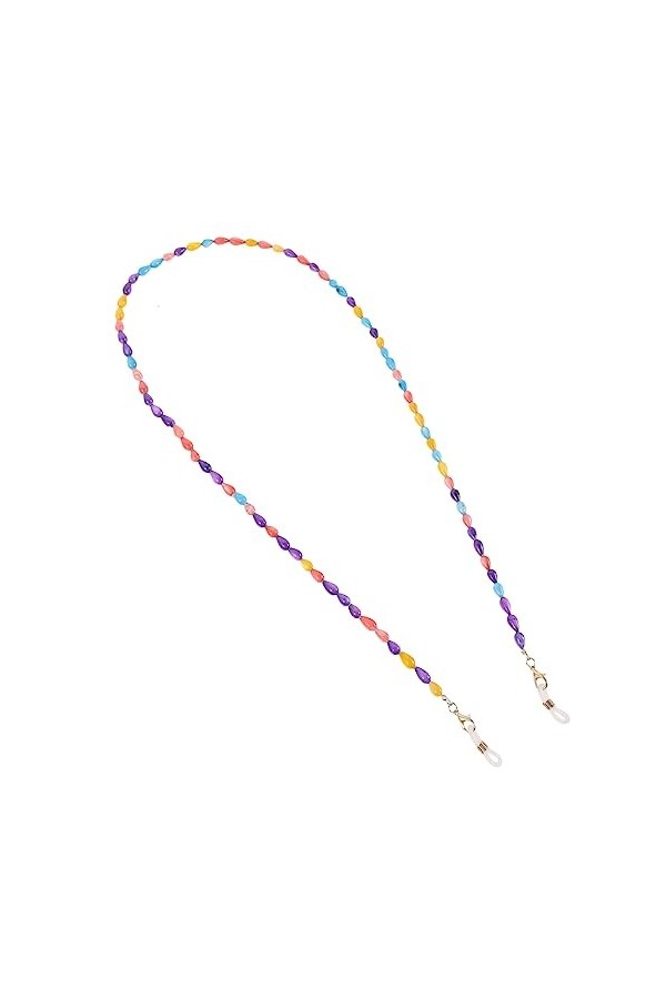 BESPORTBLE Anti-Dérapant Lunettes Corde Lanière Perlée Lunettes Perlées Chaîne Collier Lanière Lunettes Support De Retenue Fr