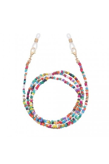 DUNSBY Chainette de Lunettes Porte-chaînes suspendues for filles et garçons, collier de perles colorées, cordon de lunettes, 