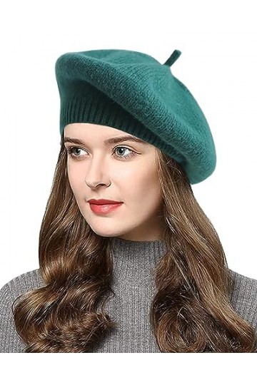Yutdeng Tricotés Béret Femme Filles Classique Français Chapeau de Béret Bonnet Elégant Souple Vintage Casquette Automne et Hi