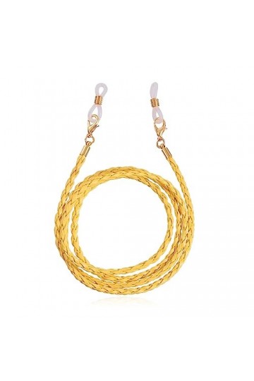 HczIon Chaîne Lunettes 2 Cordons De Cuir Tressé Double Usage Chaîne De Lunettes Accessoire De Masque,H