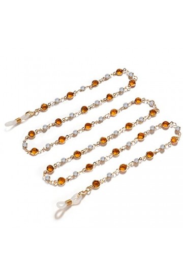 DNLKWGO Chaîne de lunettes de soleil pour femme, marron, taille unique