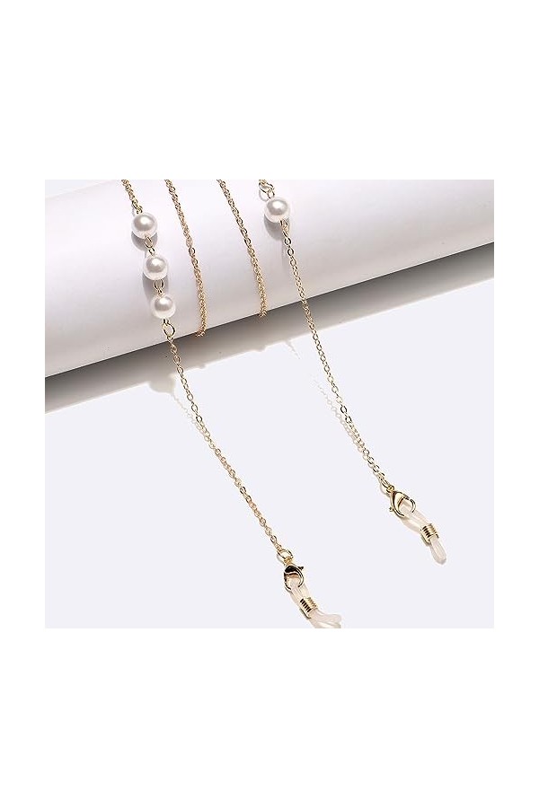 HczIon Chaîne Lunettes 2 Pièces Chaîne De Lunettes Chaîne À Lunettes Cordon De Protection Contre Les Chutes De Masque Lunette