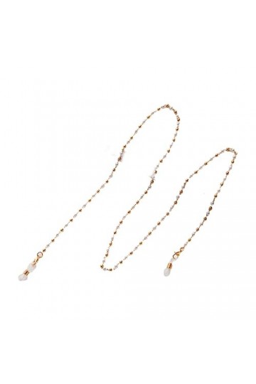 HczIon Chaîne Lunettes Chaîne De Lunettes Perles Chaîne De Lunettes En Métal Chaîne De Lunettes Anti Perte Chaîne De Lunettes
