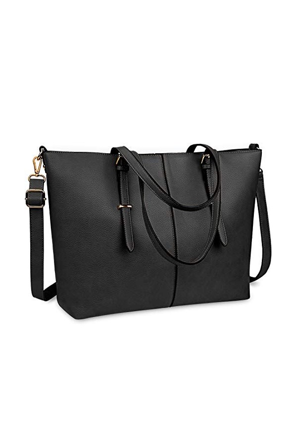 Sac Cabas Femmes Sac à Main en PU Cuir Sac de Cours Sac Ordinateur Portable 15.6 inch Grand Imperméable Sac Bandoulière Voyag