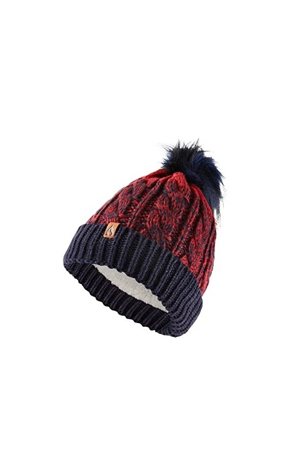 GM Apparel - Bonnet dhiver confortable et chaud en sherpa avec pompon torsadé, bleu, taille unique