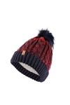 GM Apparel - Bonnet dhiver confortable et chaud en sherpa avec pompon torsadé, bleu, taille unique