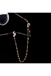 Wsnld Lunettes Chaînes Corde Noir Acrylique Perles Chaînes Anti-dérapant Lunettes Porte-Cordon Sangle Cou Lunettes De Lecture