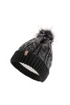 GM Apparel - Bonnet dhiver confortable et chaud en sherpa avec pompon torsadé, bleu, taille unique