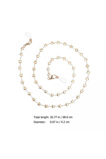 STAHAD 2Pcs Cordon Métallique pour Le Visage Cordons de Lunettes avec Support de Pendentif Anti-Forme Lunettes de Soleil Perl