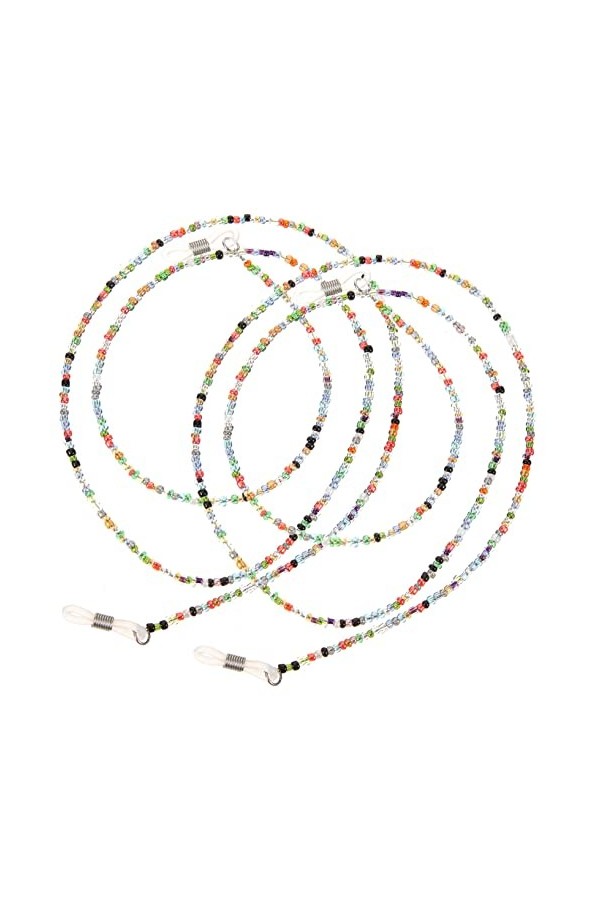 Healeved 6 Pièces Chaîne De Lunettes Lanière Pour Enfants Tour De Cou Vert Lanière Perlée Sangle De Lunettes Collier De Laniè