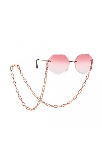 kkjoy Chaîne rectangulaire de lunettes en métal Cordons pour masques Supports pour lunettes Cordon pour lunettes Accessoires 