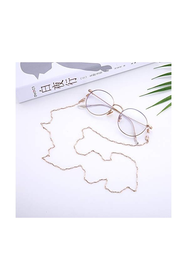 kkjoy Chaîne de lunettes en cuivre Cordons pour masques Supports pour lunettesCordon pour lunettes Accessoires de lunettes po
