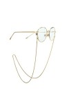 Gyrosphere Sangle de Lunettes de chaînes for Femmes élégantes Sangles de Lunettes de Soleil Cordon de Lunettes Color : Or, S