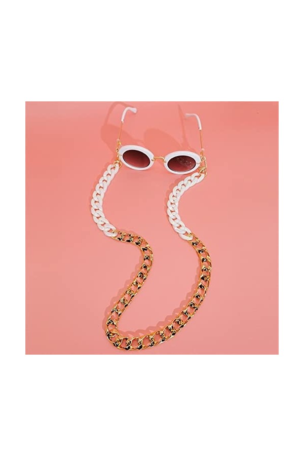 DJLORD Chaînes de Lunettes de Sangle for Femmes Chaînes de Masque Acrylique Style Punk Cordon de Lunettes élégant