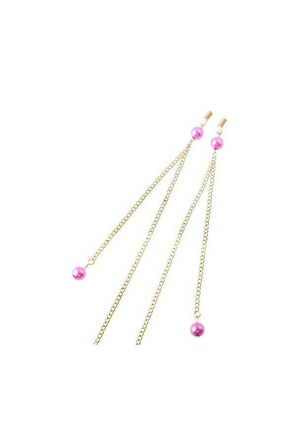 Gyrosphere Sangle de Lunettes chaînes de Lunettes for Femmes chaînes de Masque en métal avec Pendentif en Perles Roses chaîne