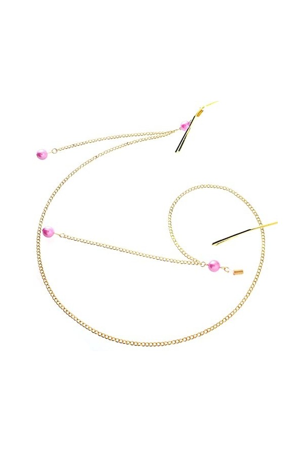 Gyrosphere Sangle de Lunettes chaînes de Lunettes for Femmes chaînes de Masque en métal avec Pendentif en Perles Roses chaîne