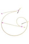 Gyrosphere Sangle de Lunettes chaînes de Lunettes for Femmes chaînes de Masque en métal avec Pendentif en Perles Roses chaîne