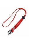 HczIon Chaîne Lunettes 2 Pièces Masque Lanyard Réglable Licou Cordon Lunettes Chaîne Anti Perte Masque Cordon,Rouge