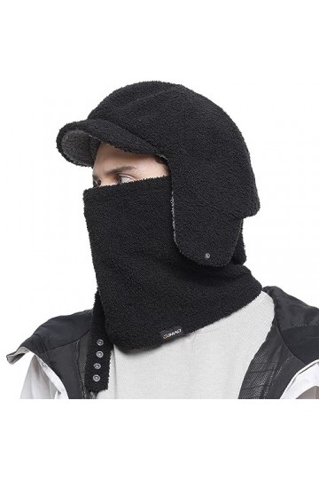 WTACTFUL Ensemble dhiver avec Chapeaux de Neige Chauds à Petits Bords et écharpe Thermique Double Couche, Bonnet et Masque C