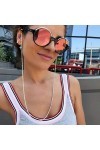 Yienate Bohême Chaînes de lunettes antidérapantes pour femme Chaîne Perles Chaîne de lunettes Accessoires de retenue Support 