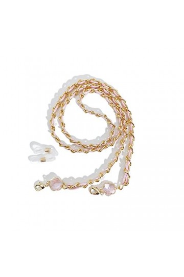 HOOENG Lanyard Lunettes Chaînes for Femmes Mode Lunettes De Soleil Sangles Lunettes Cordon Color : Rose, Size : 1 