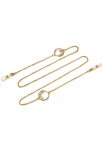 HIJAN Chaînes de lunettes, sangle de lunettes for femmes, Anti-perte autour du cou, cordon de lunettes à la mode Color : Lig