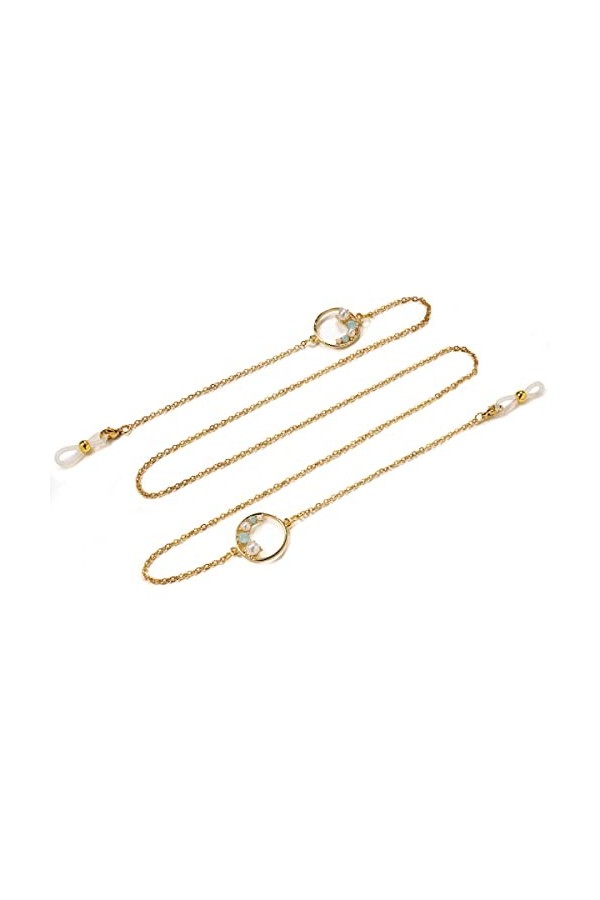 HIJAN Chaînes de lunettes, sangle de lunettes for femmes, Anti-perte autour du cou, cordon de lunettes à la mode Color : Lig