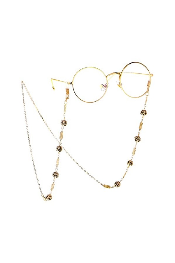 ENLLY Longe Lunettes Chaînes for Femmes Métal Perlé Masque Longe Élégant Lunettes Cordon