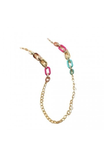 Chaînes de masque de lunettes, chaîne de boutons en acrylique, lunettes de soleil, cordon de lunettes, collier de sangle Col