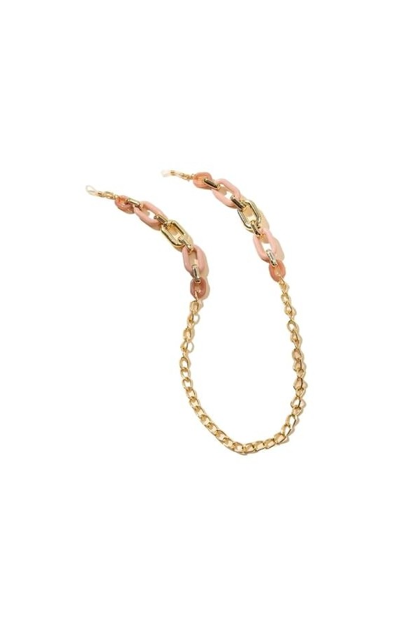 Chaînes de masque de lunettes, chaîne de boutons en acrylique, lunettes de soleil, cordon de lunettes, collier de sangle Col