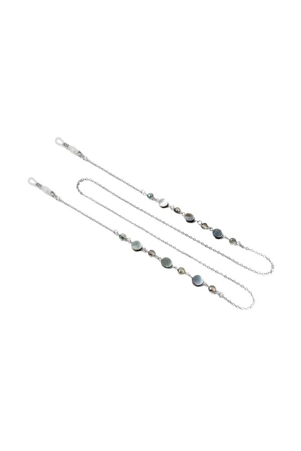 Porte-sangles de chaîne de lunettes autour du cou for femmes, collier de lunettes de soleil, chaînes de lanière Color : Sliv