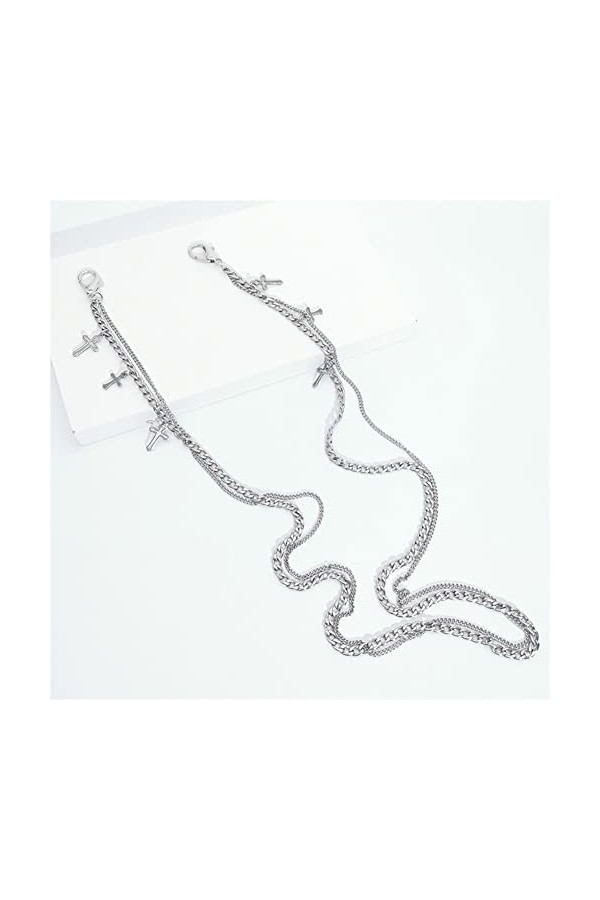 Chaînes de lunettes à sangle pour femmes, pendentif croisé, chaînes de masque à Double couche, retenue de lunettes élégantes