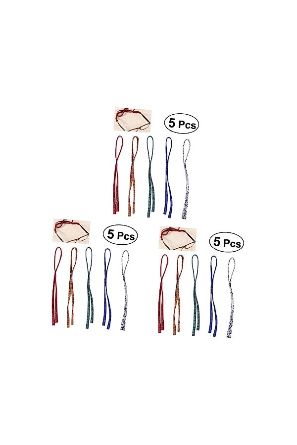 Healifty 5 Pièces Lunettes De Sport Lunettes De Retenue Réglable Lunettes De Retenue Titulaire Sangle Lunettes De Soleil Rete