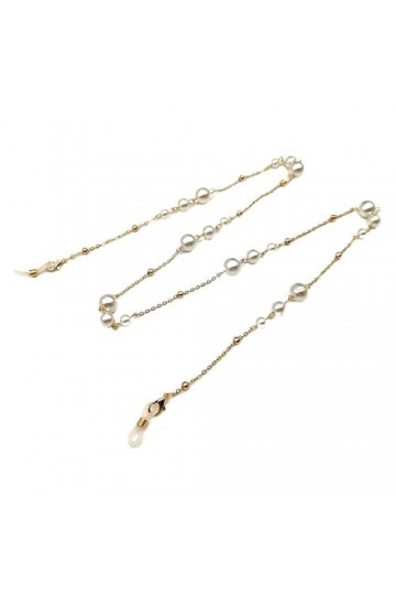 Chaîne de lunettes de soleil en perles, lanière de support de lunettes, boucles en Silicone, collier for femmes, accessoire d