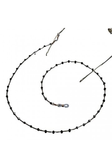 HOOENG Longe Lunettes Chaînes for Femmes Noir Perlé Masque Lanière Élégant Lunettes Chaîne Chaîne Titulaire Lunettes De Reten