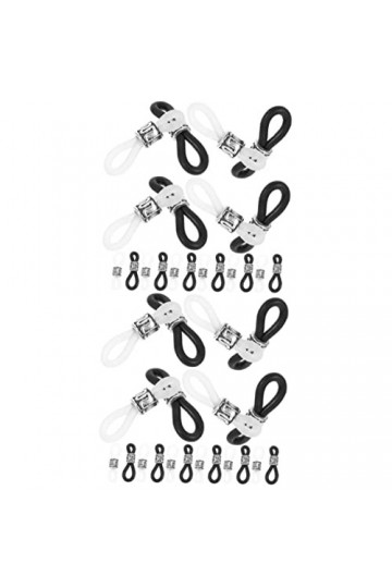 TEHAUX 40 Pcs Boucle Antidérapante Pour Lunettes Chaîne Collier De Lunettes Chaîne Extrémités De Corde De Lunettes Connecteur