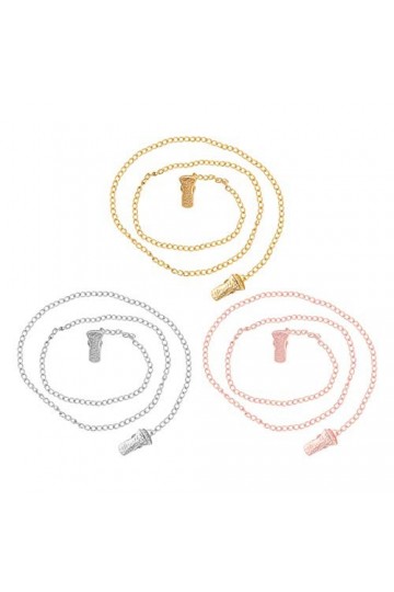 Amosfun Lot de 3 chaînes à Lunettes avec Clips et Perles pour Lunettes - Cadeau pour Homme et Femme