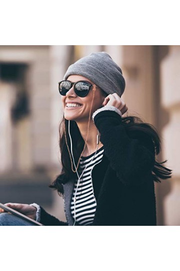 Amosfun Lot de 3 chaînes à Lunettes avec Clips et Perles pour Lunettes - Cadeau pour Homme et Femme